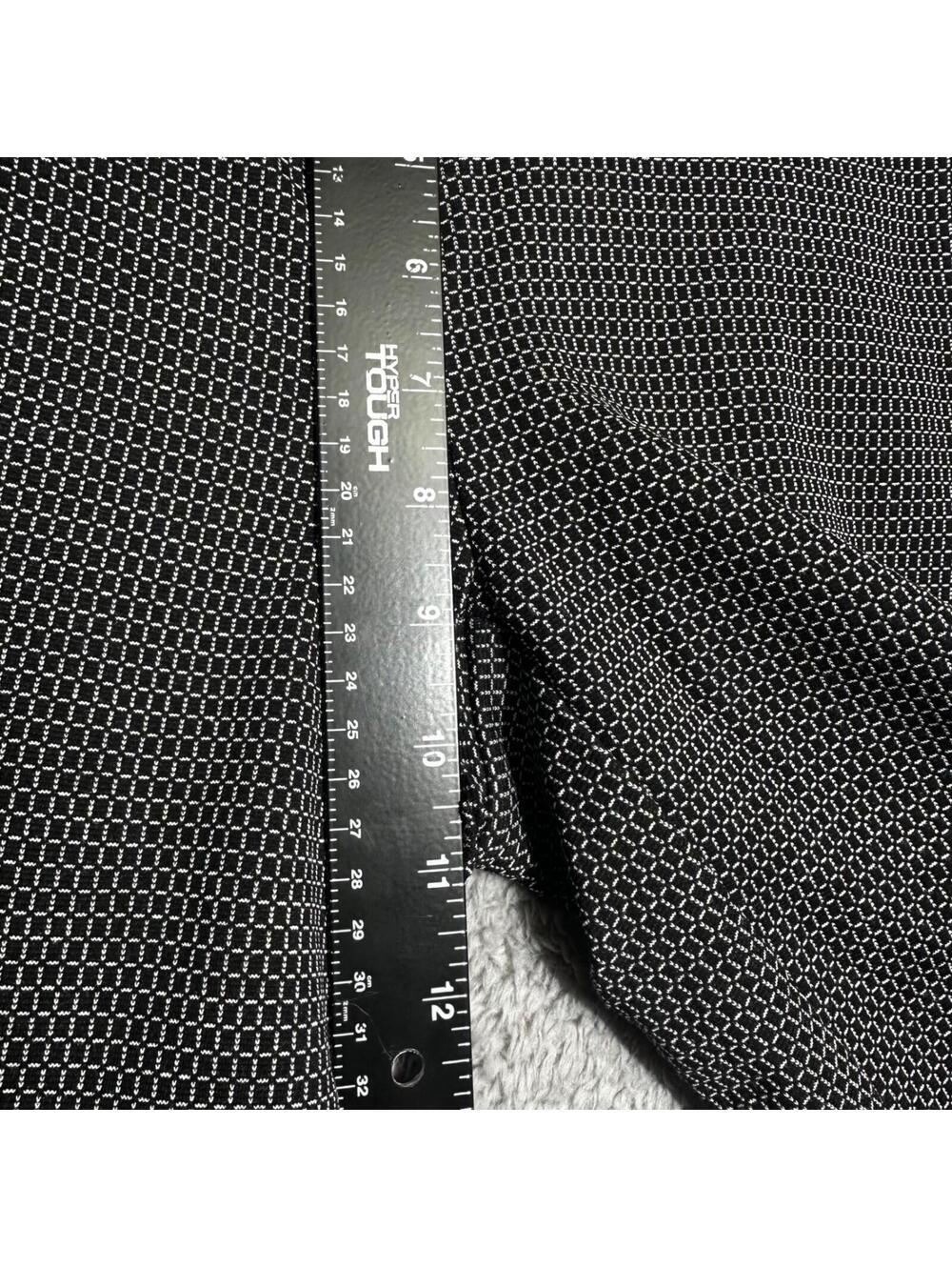 The Savile Row Co Slim Trousers Womens 4 Black White Geometric Stretch Mid Rise - Picture 5 of 10